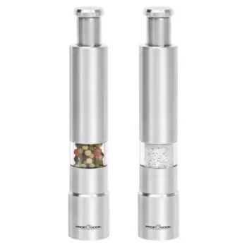 Set mulli për erëza ProfiCook PC-PSM 1160, mekanik, çelik inox, ngjyrë argjendi