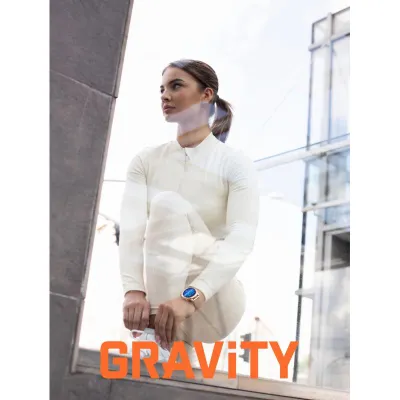 Smartwatch Gravity GT5-7 Women, rrip silikoni dhe mesh, rozë gold - 13