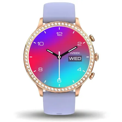 Smartwatch Gravity GT5-7 Women, rrip silikoni dhe mesh, rozë gold - 8