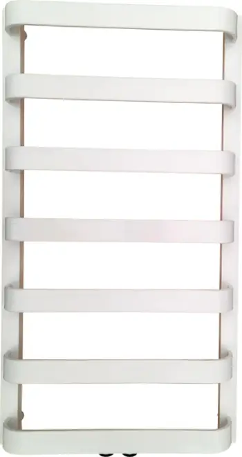 Radiator banjoje Hydroland DUO 670x540, lidhje qendrore, 438W, i bardhë