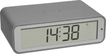 Radio orë me alarm TFA Dostmann TWIST 60.2560.15, ekran LCD, me bateri, gri