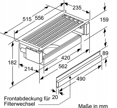 Set recirkulimi ajri Neff Z51IXC1X6, Clean Air Plus, për aspirator slimline, inox - 2