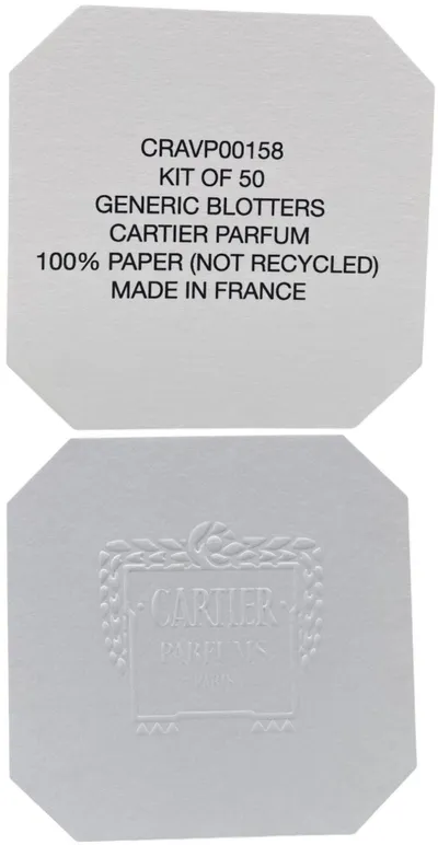 Letra testimi aromash Cartier Parfum, set 50 copë, letër 100%, të bardha - 1