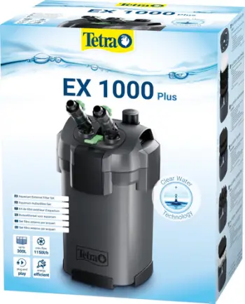 Filtër i jashtëm për akuarium Tetra EX 1000 Plus, për 100-300L, set i plotë, gri