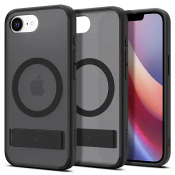 Mbrojtëse Spigen Ultra Hybrid S Mag për iPhone 16, 6.1", e hirtë/e zezë