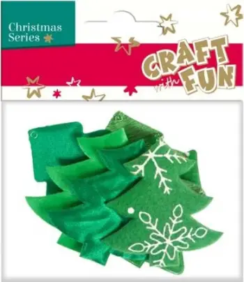 Dekorime Craft with Fun Christmas Tree (383956), 4 copë, të gjelbra