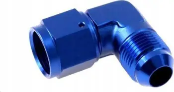 Nipël mashkull femër TurboWorks AN10, 90°, alumini, blu