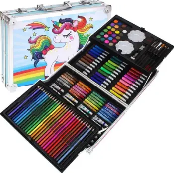 Set pikturimi Nobo Kids Unicorn, 144 pjesë, në valixhe, shumëngjyrësh