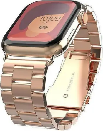 Rrip metalik Mercury për Apple Watch 42mm, çelik inox, pink gold