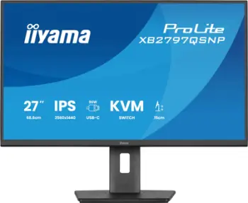 Monitor iiyama ProLite XB2797QSNP-B1, 27", QHD IPS, USB-C, i zi