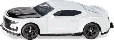 Makine modeli Siku Chevrolet Camaro, diecast, 3", e bardhë me kapak motori të zi - 1