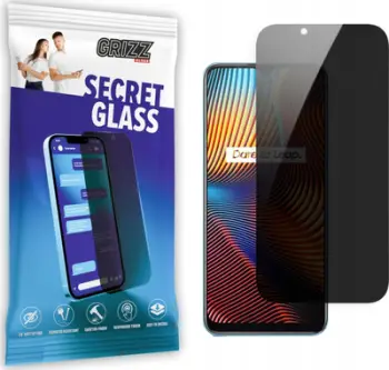 Xham privatësie Grizz SecretGlass për Realme 7i Global, mbrojtës ekrani, i zi