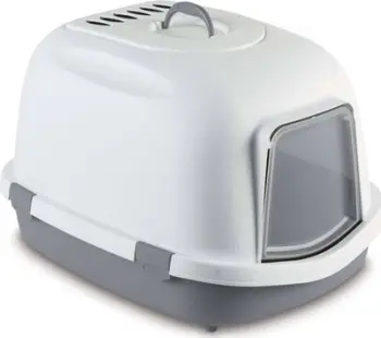 Kuwetë për mace Stefanplast Queen Jumbo Covered, 71x56x47cm, e madhe, gri