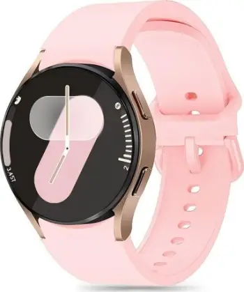 Rrip dore Tech-Protect Silicone për Samsung Galaxy Watch 4 5 5 Pro 6 7 FE, TPU, rozë baby