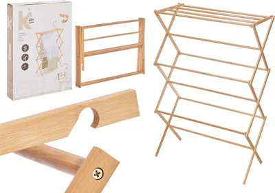 Tharëse rrobash Kipit Zenwood, bambu, palosëse, natyrale - 1