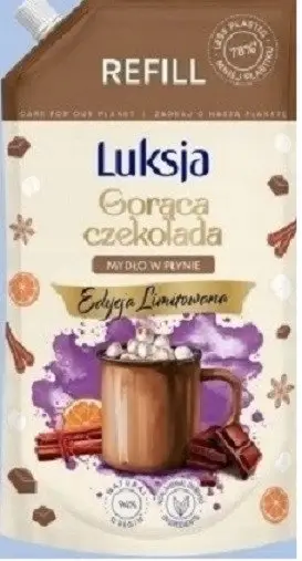Sapun i lëngshëm kremoz Luksja Hot Chocolate, refill 900ml, aromë çokollatë e ngrohtë