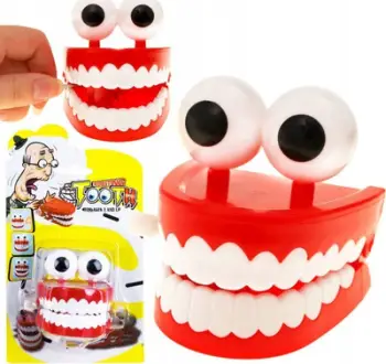 Lodër dhëmbë plastikë me sustë, kërcyes, shumëngjyrëshe