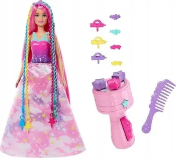 Kukull Barbie Fantasy Hair JCW55, aksesorë flokësh, shumëngjyrëshe