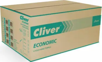 Letër tharëse Cliver Economic ZZ, 4000 fletë, 21x25cm, të bardha