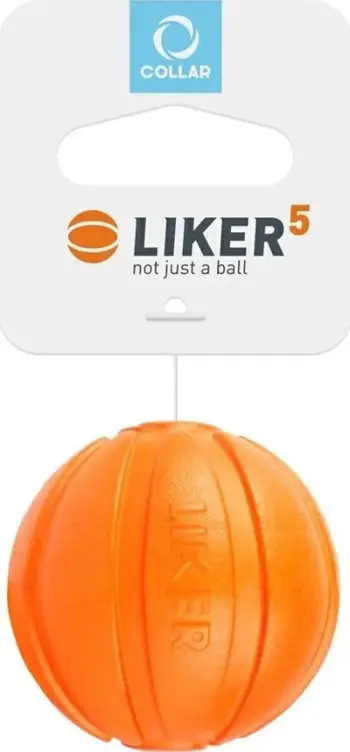Top lodër për qen Liker 9, diametër 9cm, për raca të mëdha, portokalli