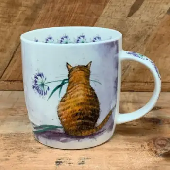 Filxhan Giftworld M43 Cat With Flower, 400ml, porcelan, shumëngjyrësh