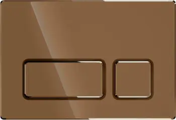 Buton shkarkimi Cersanit Block K97-0453, dual, me shkëlqim, bakër