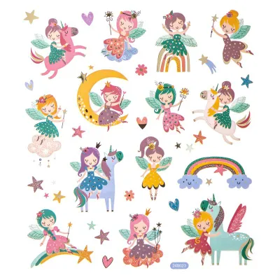 Stickerë me shkëlqim Djeco Fairies, set 28 copë, shumëngjyrësh - 2
