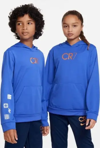 Bluzë me kapuç për fëmijë Nike CR7, sportive, e kaltër