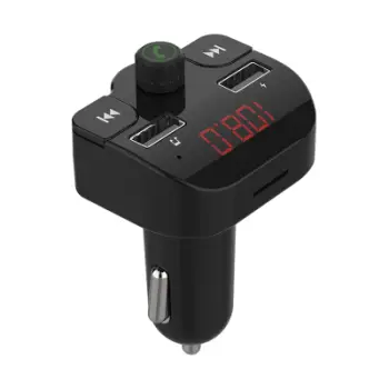 Transmetues FM për veturë Spacer SPFM-02, Bluetooth, 2x USB, i zi
