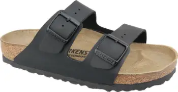 Sandale Birkenstock Arizona 51791, mikrofibër vegane, shollë korku, të zeza