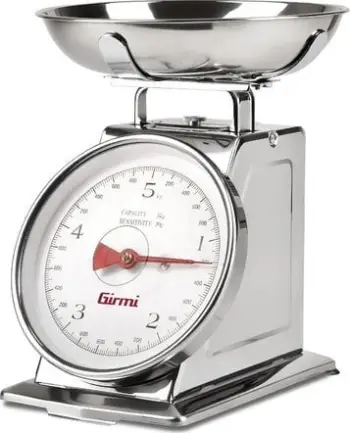 Peshore kuzhine mekanike Girmi PS90, 5kg, çelik inox, argjendtë
