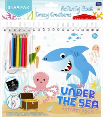 Set kreativ STARPAK Crazy Creatures 497703, fletore spirale, me lapsa ngjyrash