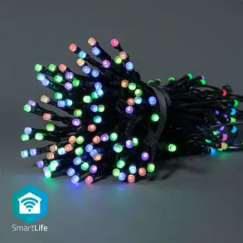 Drita dekorative smart Nedis WIFILX01C84, LED, 10m, shumëngjyrëshe