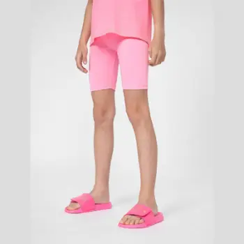 Leggins të shkurtra për vajza 4F, sportive çiklizmi, masa 122/128, rozë