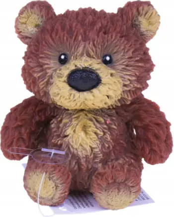Lodër antistres Hippo Bear, arush i butë me rruaza, 7cm, shumëngjyrëshe