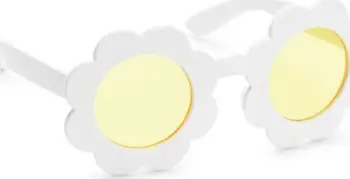 Syze dekorative Daisy, formë luleje, për fëmijë, të bardha me xhama të verdhë