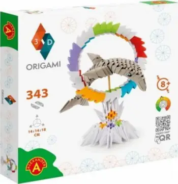 Set origami 3D HQ Invento Dolphin, 343 pjesë, shumëngjyrësh