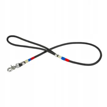 Leash për qen Barry King, 6mm, 1m, i zi me aksente shumëngjyrëshe