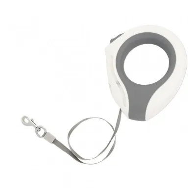 Leash automatik BarryKing, 3 m, LED, i bardhë gri - 1