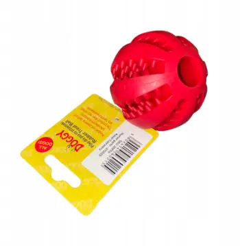 Lodër top për qen Doggy, 7 cm, material TPR, e kuqe