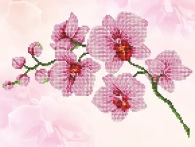 Set artizanati Diamond Dotz Diamond Art Orchid Spray, 10.7" x 14.6", shumëngjyrësh - 2