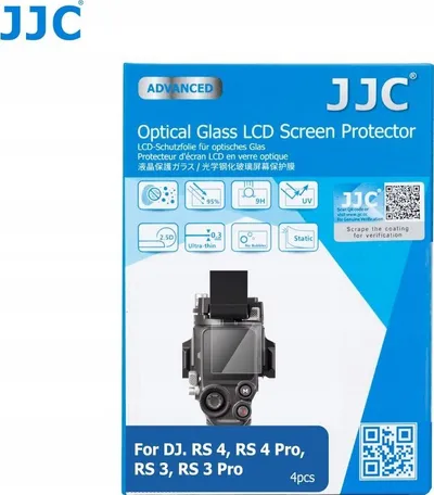 Mbrojtës xhami për ekran JJC GSP-DJRS3PK4, për DJI RS3 RS3 PRO RS4 RS4 PRO, set 4 copë, transparent - 3