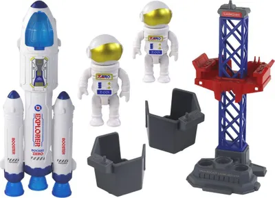 Set lodër hapësinor Space Rocket ZERO, me raketë dhe astronautë, me drita dhe tinguj - 2
