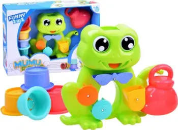Lodër banje Jokomisiada Bath Frog ZA2779, me gota uji, me kupë thithëse, shumëngjyrëshe
