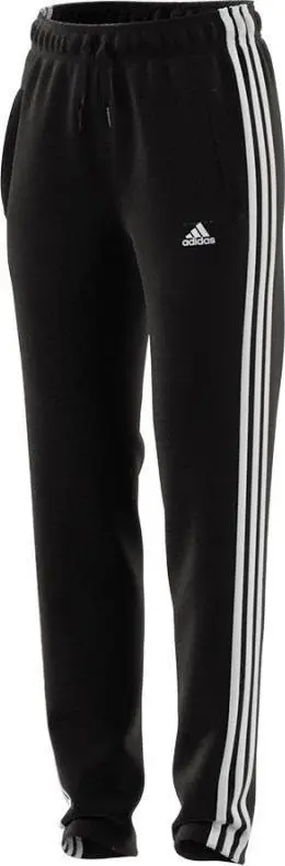 Pantallona sportive për vajza Adidas 3 Stripes Essentials, pamje slim, të zeza me vija të bardha