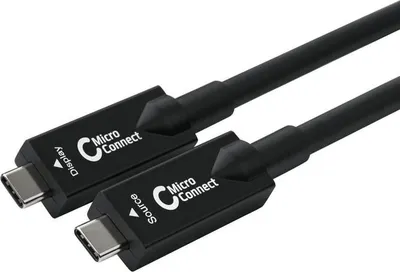Kabllo USB Microconnect USB3.2CC12OP, USB C në USB C, 12.5 m, e zezë - 1