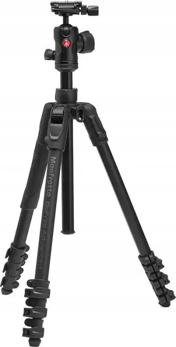 Trepon Manfrotto Befree Advanced Lever Alu, për kamera DSLR dhe mirrorless, alumini, i zi