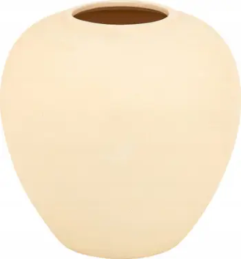 Vazo dekorative Atmosphera Rily Ball, 22cm, qeramike, bezhë
