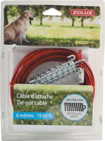 Lidhës veture për qentë Zolux Line, 6 m, i kuq