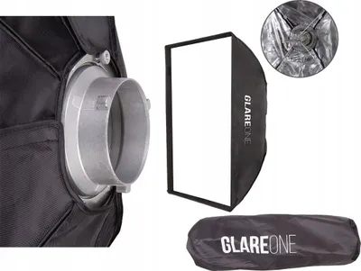 Softbox për studio GlareOne PRO Kit 25x100cm, grid, me çantë - 5